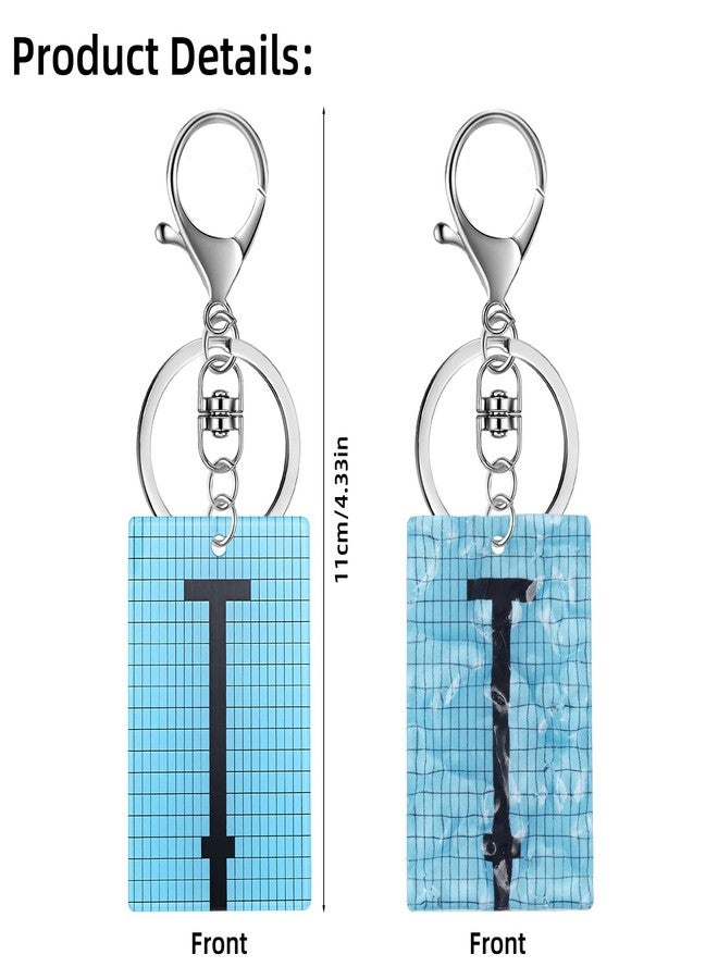 PLwelth Swim Pool Keychain Bag Charms for Handbags Funny Swim Pool Accessories for Women Men Swimming Lover Keychains Gifts for Keys Backpack Wallet Purse Cool Summer Gifts for Swimming Instructor - Image 4